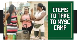Items To Take To NYSC Camp